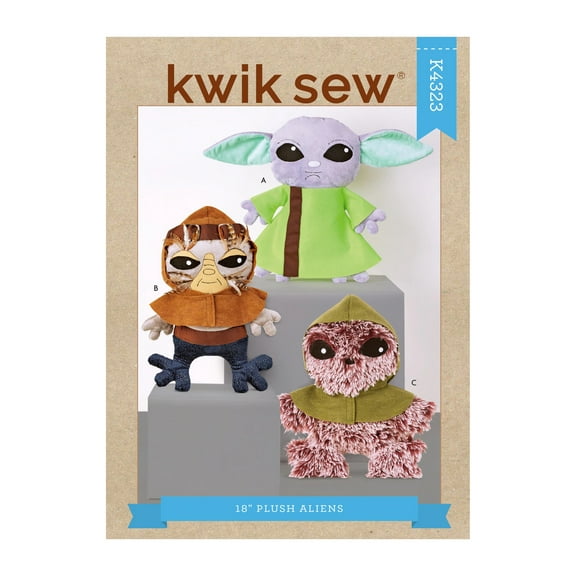 Kwik Sew Sewing Pattern 4323 - 18" Plush Aliens, Size: OS (One Size)