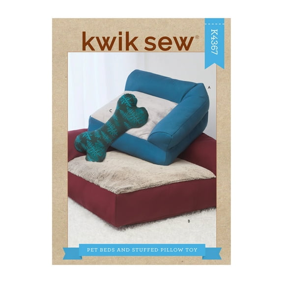 Kwik Sew Sewing Pattern 4367 - Pet Beds & Stuffed Pillow Toy, Size: OS (One Size)