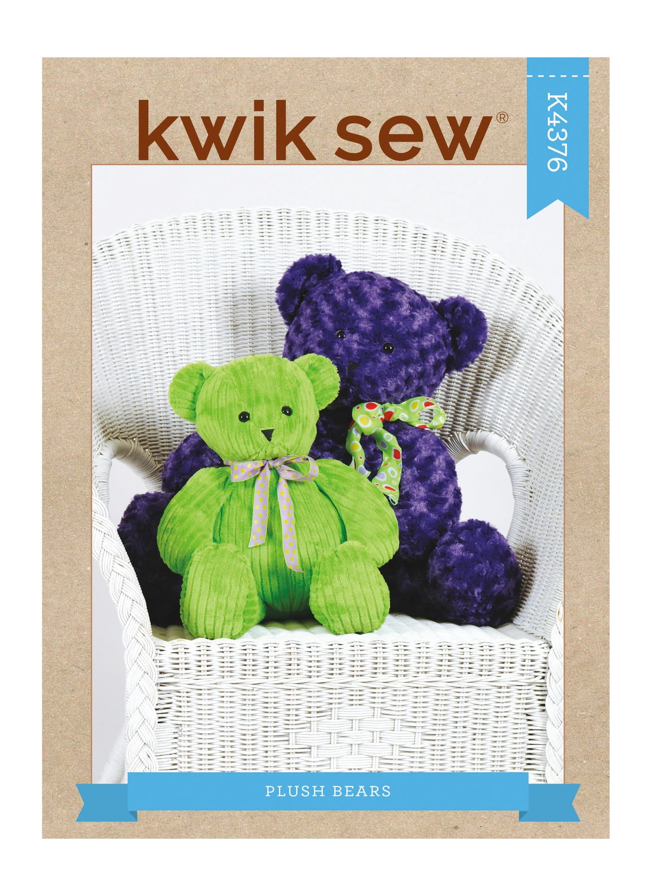 Kwik Sew Sewing Pattern 4376 - Plush Bears, Size: OS (One Size) - Walmart.com kwik-sew-sewing-pattern-4376-plush-bears-size-os-one-size-walmart-com