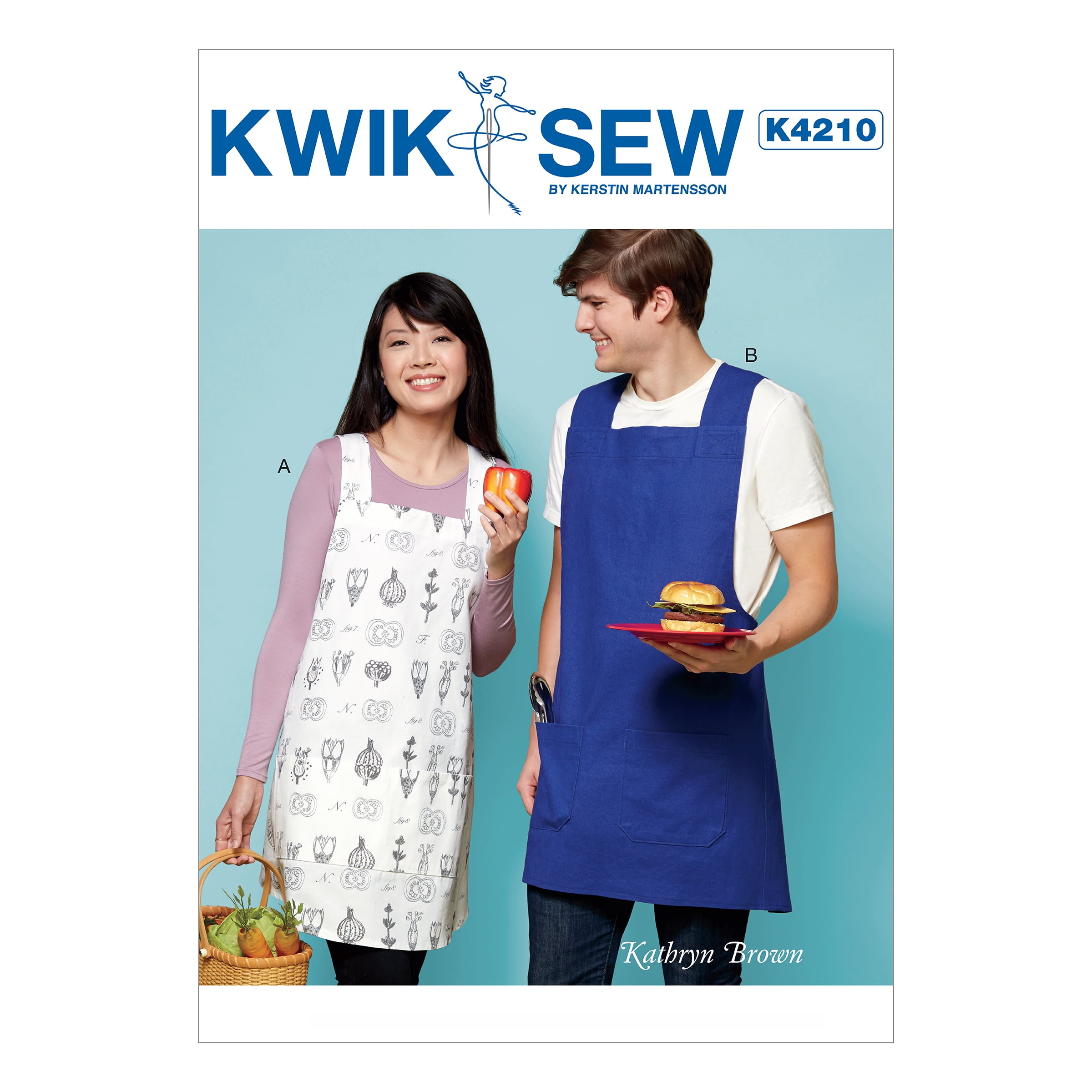 Kwik Sew Sewing Pattern Pullover Unisex Aprons With Criss-Cross Straps And  Patch Poc-XS-S-M-L-XL