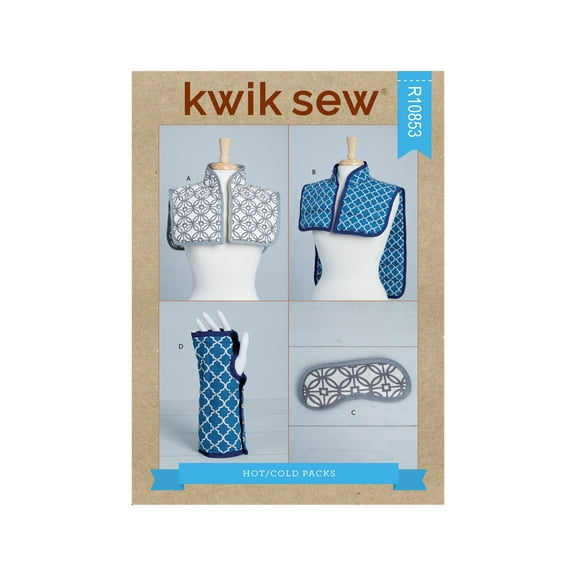 Kwik Sew Sewing Pattern R10853 (4318) - Hot or Cold Shoulder Wraps. Mask and Wrist Wrap, Size: OS (One Size)