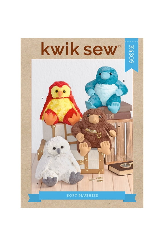 Kwik Sew Sewing pattern 4309 - Soft Plushies-One Size Only