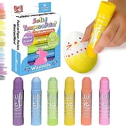 Kwik Stix Solid Tempera Paint Sticks, 6 Count Easter Edition, Pastel Colors, Washable, Quick-Drying, Non-Toxic, Includes Craft Tutorials