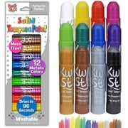Kwik Stix Metallic Tempera Paint Sticks, 12 Count, Washable, Quick-Drying, Non-Toxic, Mess-Free
