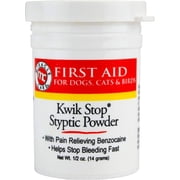 Miracle Care Kwik Stop Styptic Powder for Dogs, Cats and Birds, 0.5 oz