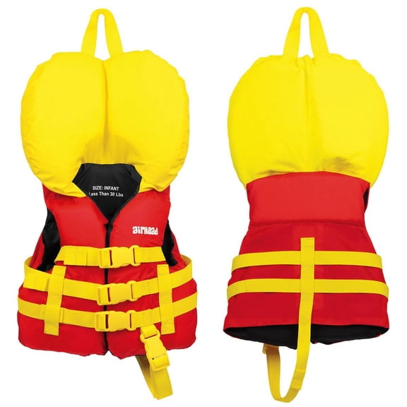 Kwik Tek Classic Infant Life Vest (Infant Under 30 Lbs, Red)