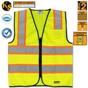 KwikSafety ATHLETE | ANSI Class 2 Reflective Contrasting Safety Vest - 4XL