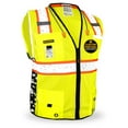 thumbnail image 1 of KwikSafety (Charlotte, NC) BIG KAHUNA DIGITAL Safety Vest (LIMITED EDITION) ANSI Class 2 OSHA Reflective High Visibility Heavy Duty Surveyor Construction Mesh Vis Zipper Men Work | Yellow Large, 1 of 6