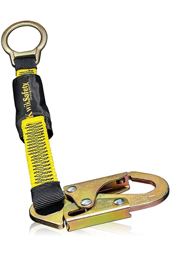 KwikSafety (Charlotte, NC) DOLPHIN DORSAL (1 PACK) 18 D-Ring Extender (Easy Hookup) ANSI OSHA Lanyard Extension Connector Fall Arrest Protection Equipment Construction PPE Scaffolding Roofing Gear