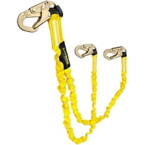 KwikSafety (Charlotte, NC) DOUBLE LEG RATTLER (1 PACK) Y-Leg Tubular 6’ Safety Lanyard (Internal Shock Absorber) OSHA ANSI Fall Arrest Protection Equipment Construction PPE Arborist Dual Roofing Gear