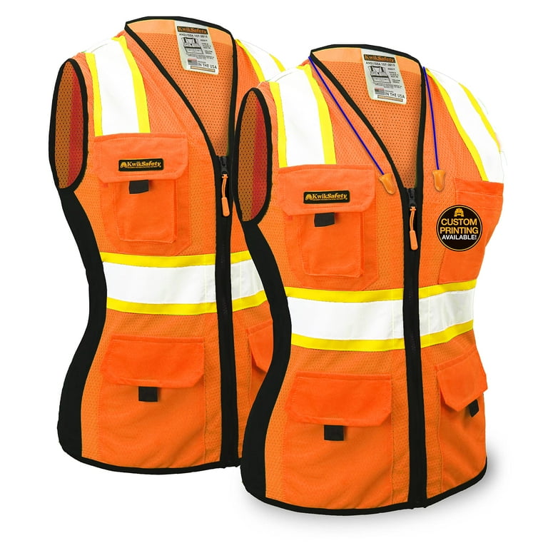 Ladies safety vest with pockets shop