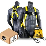 KwikSafety (Charlotte, NC) TORNADO CASE PACK (10 PCS) 1D Fall Protection Full Body Safety Harness OSHA ANSI Industrial Roofing Tool Personal Protection Equipment Construction Carpenter Scaffolding
