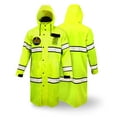 thumbnail image 1 of KwikSafety (Charlotte, NC) TORRENT Class 3 Safety Trench Coat | High Visibility Waterproof Windproof Safety Rain Jacket | Hi Vis Reflective ANSI Work Wear | Rain Gear Hideaway Hood Carry Bag | Small, 1 of 6