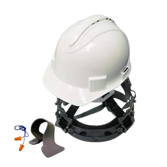 KwikSafety (Charlotte, NC) TURTLE SHELL (10 Vents FREE Extra Sweatband Earplugs) Standard Cap Style (One Size FITS MOST) ANSI Hard Hat Construction Safety Helmet OSHA Lightweight Type 1 Class C White