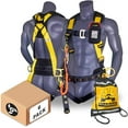 thumbnail image 1 of KwikSafety (Charlotte, NC) TYPHOON (CASE PACK 6 PCS) ANSI Fall Protection Full Body Safety Harness PPE Dorsal Ring Side D-Rings Grommet Leg Straps Tool Lanyard Bolt Pouch Construction Equipment, 1 of 6