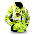thumbnail image 1 of KwikSafety (Charlotte, NC) UNCLE WILLY'S WALL Safety Jacket (LIMITED EDITION Pattern) Class 3 Hi Visibility Water Resistant ANSI OSHA High Vis Reflective Hoodie Winter Gear Men | Yellow Small, 1 of 6