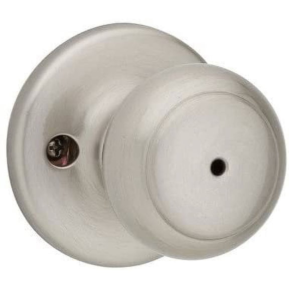 Kwikset Door Knob 300CV 15CP - Satin Nickel Finish - Silver — Residential Use, Standard Application
