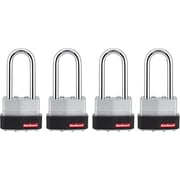 Kwikset 1-3/4" Laminated Padlock KA with 2" Shackle, 4-Pack