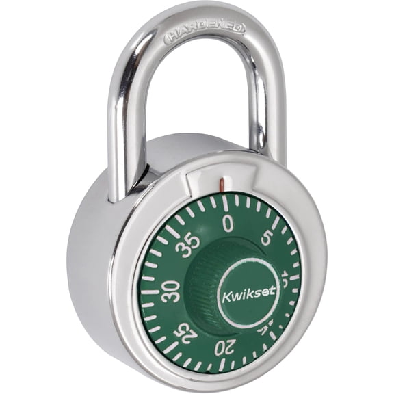 Kwikset 2" Combination Dial Padlock with 13/16" Shackle, Green