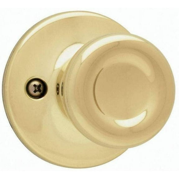 Kwikset Mobile Home Hall and Closet Knob Classic - Passage Door Knob - Polished Brass