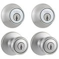 thumbnail image 1 of Kwikset 242 Tylo Keyed Entry Knob And Sgl Cyl Deadbolt Project Pack in SC, 1 of 7
