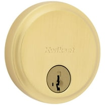 Kwikset 258-S.Strkp Hometown Single Cylinder Keyed Entry One Sided Deadbolt - Brass