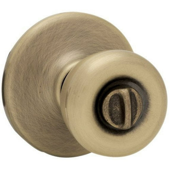 Kwikset 300T 5 CP RCL RCS BBPKG Tylo Bed/Bath Knob in Antique Brass