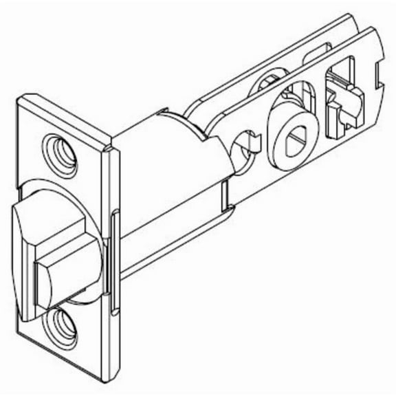Kwikset 3277-3 2-3/8" Square Deadlatch Bright Brass Finish