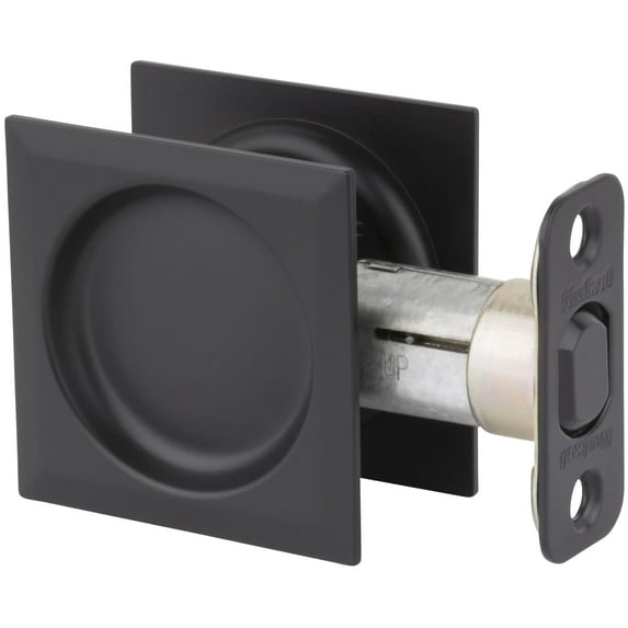 Kwikset 334Sqt Square Passage Hall/Closet Pocket Door Lock - Black