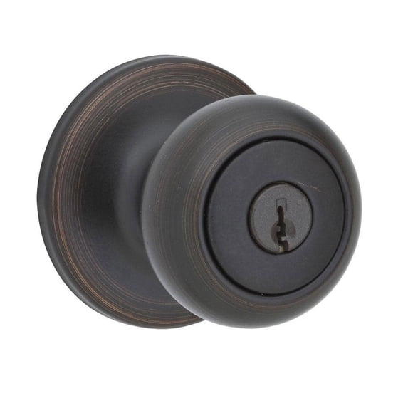 Kwikset 400Cv Single Cylinder Keyed Entry Cove Knobset - Bronze