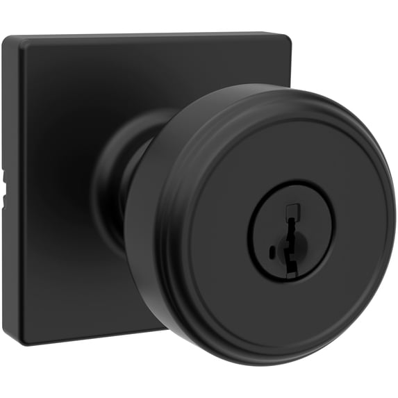 Kwikset 400MNKSQT-514S Maven Single Cylinder Keyed Entry Lever Set - Black