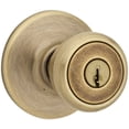 thumbnail image 1 of Kwikset 400T56ALRCSK3BX Keyed Entry Knob, 1-3/8 to 1-3/4 in Thick Door, Brass, 1 of 7