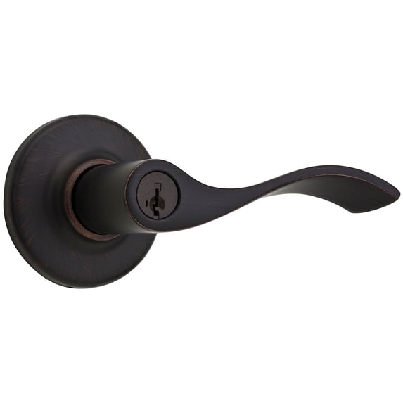 Kwikset 405Bl-S Balboa Reversible Keyed Entry Door Leverset - Bronze