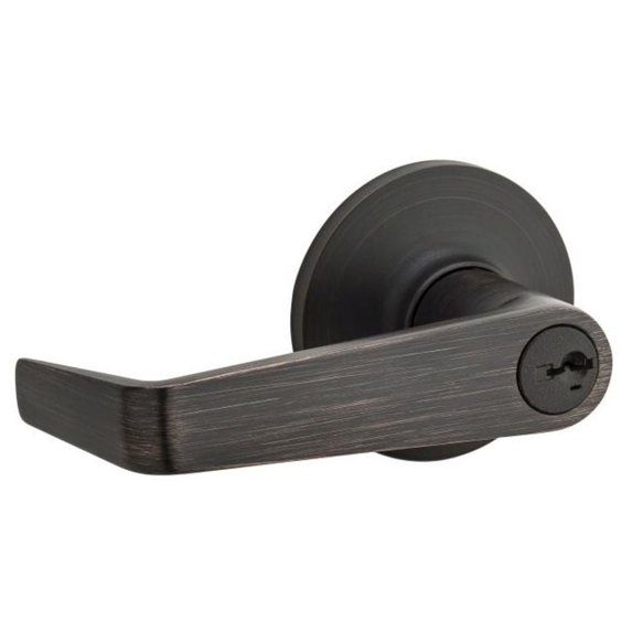 Kwikset 438Cnlsmt Carson Grade 3 Keyed Entry Door Lever Set - Bronze