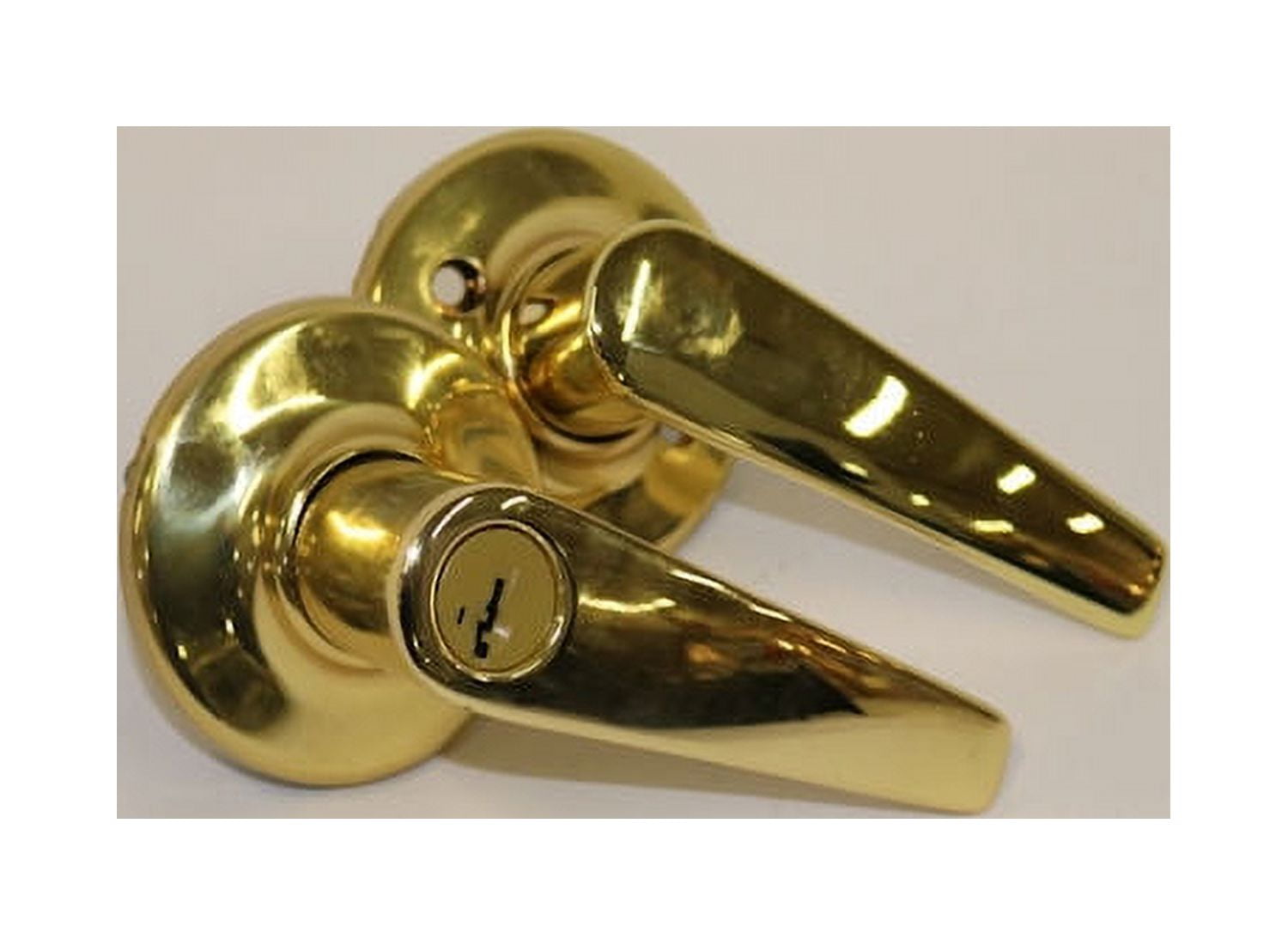 Kwikset 462DL Delta Vestibule Lock Door handle Leverset, Bright Brass