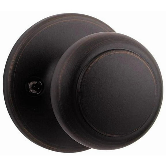 Kwikset 488CV 11P Half-Inactive Universal Dummy Door Knob 2-3/16 in Dia Knob Venetian Bronze