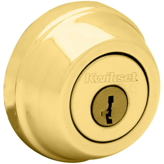 Kwikset 598-S Gatelatch Single Cylinder Deadbolt - Brass