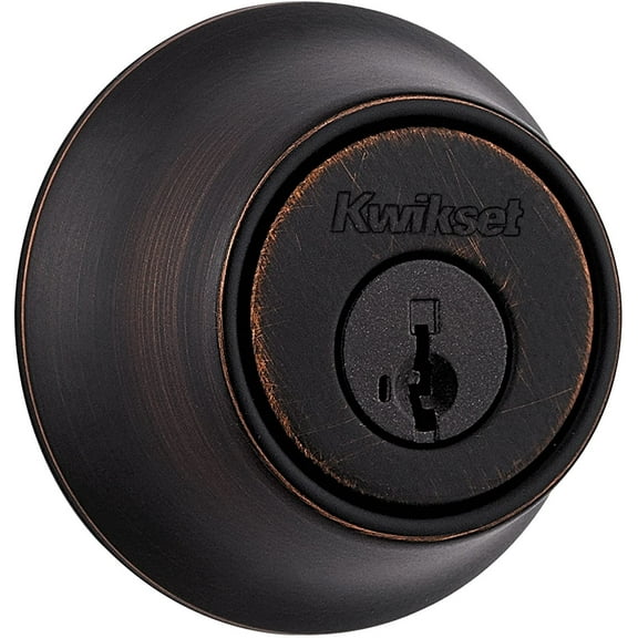 Kwikset 660 11P SMT RCAL 5303 Single Cylinder Deadbolts Featuring Smart Key 3 Pack, Venetian Bronze