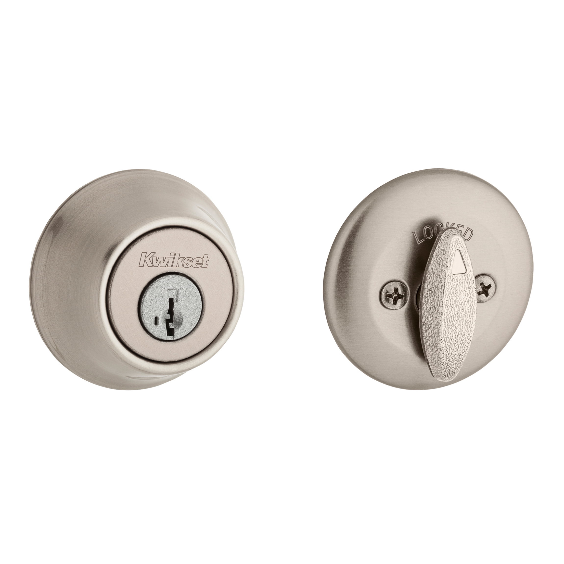 Kwikset Satin Nickel Single Cylinder Deadbolt with SmartKey