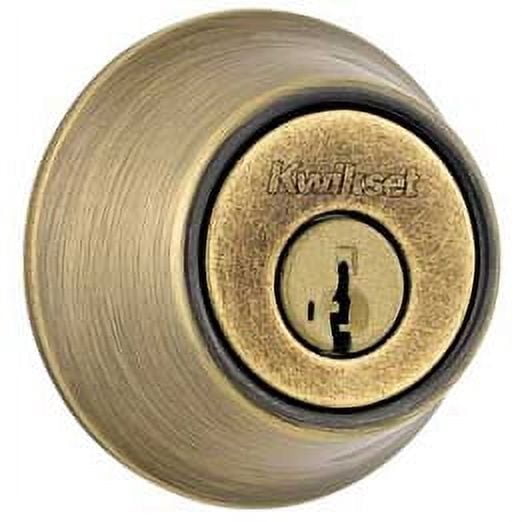 Kwikset 660 Single Cylinder Deadbolt featuring SmartKey in Antique