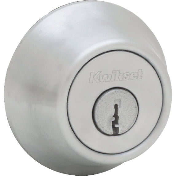 Kwikset Deadbolt Lock 600 Series 660 Single Cylinder - Adjustable Grade 3 - Chrome, Pack Of 1 — Construction & DIY Use, Standard Hardware Spec