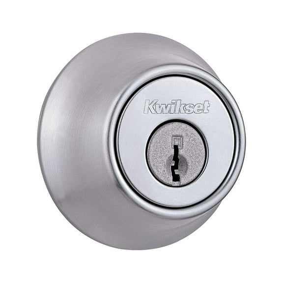 Kwikset Deadbolt Lock 600 Series 660 Single Cylinder - Adjustable Grade 3 - Chrome, Pack Of 1
