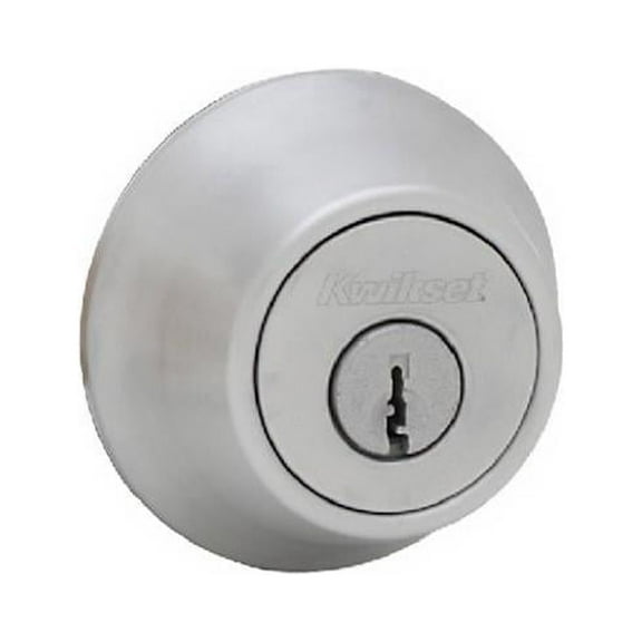 Kwikset SmartKey Security Satin Chrome Metal Double Cylinder Deadbolt