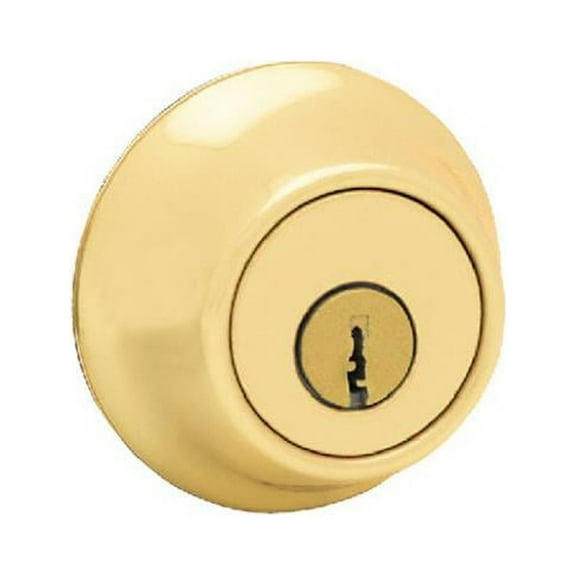 Kwikset Double-Cylinder Deadbolt Lock SmartKey Security - Polished Brass - 1 Pack