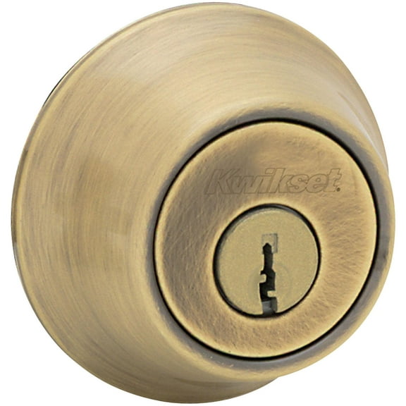 Kwikset 665 Double Cylinder Deadbolt from The 660 Series - Antique Brass