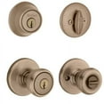 thumbnail image 1 of Kwikset 690 Tylo Keyed Door Knob and Sgl Cyl Deadbolt Combo Pack in AB, 1 of 2