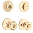thumbnail image 1 of 690 Tylo Keyed Entry Knob and Single Cylinder Deadbolt Combo Pack in Polished Brass, 1 of 2