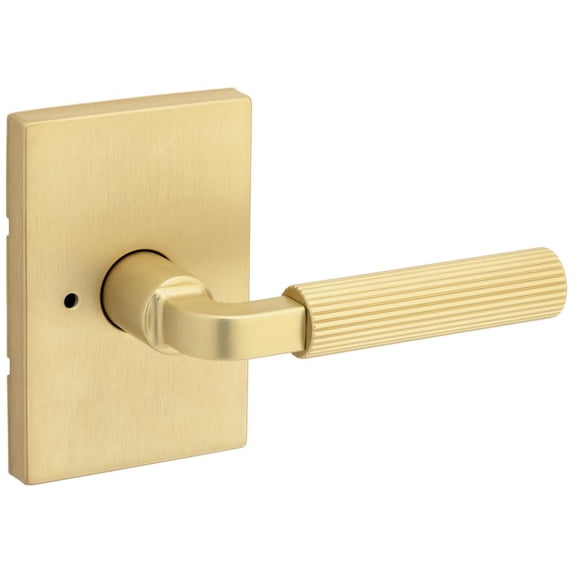 Kwikset 730MALRCT-4 Mirada Privacy Door Lever Set - Brass