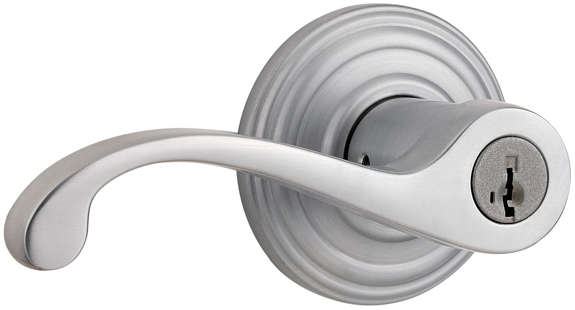 Kwikset 740ChlS Commonwealth Keyed Entry Door Lever Set Chrome