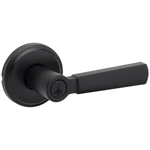 Kwikset 740Phl-S Perth Single Cylinder Keyed Entry Door Lever Set - Black